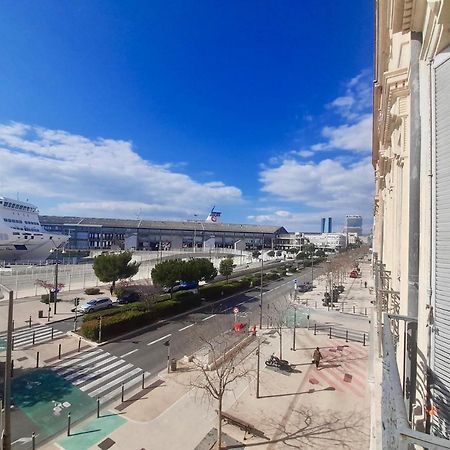 Spacieux Et Lumineux Appartement Vue Mer Joliette Marseille Bagian luar foto